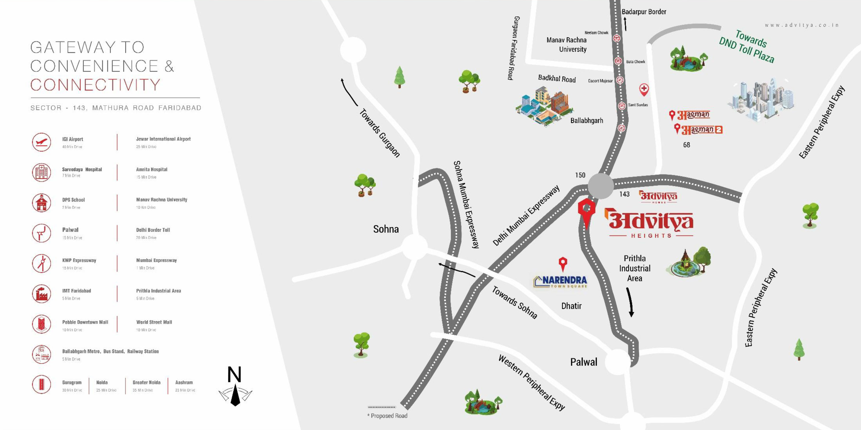 Advitya Heights Location Map